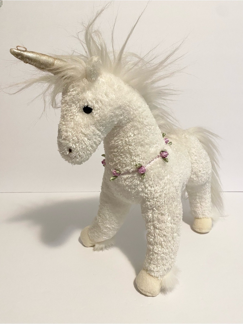 Douglas Moon Dream Rosebud White Unicorn 13" Plush Stuffed Animal Cuddle Toy